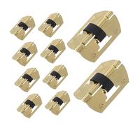 TEHAUX 10pcs Spring Loaded Hinges for Wooden Boxes Replacement Heavy Duty Iron Craft Hinges with Automatic Spring Action Easy Installation for Jewelry and Boxes