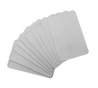 TEHAUX 10pcs Stainless Steel Blank Metal Business Cards Double Sided Brushed Finish Rounded Corners DIY Engraving Multipurpose VIP Cards for Corporate Personal Use