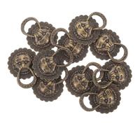 TEHAUX 10pcs Tin Alloy Handle Lion Head Shaped Door Knob Retro Decoration Pulls Strong Not Easy to Fade Cabinet Door Hardware with Realistic Lion Design for Home Improvement