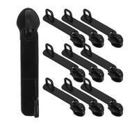 TEHAUX 10pcs Universal Nylon Double-Layer Explosion-Proof Zipper Pulls Replacement Kit for Luggage Suitcase Lock Hole, Black Zipper Slider Pulls Set for Travel Bags and Backpacks