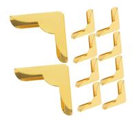TEHAUX 10pcs Vintage Metal Corner Protectors Antique Decorative Notebook and Book Scrapbook Album Folder Edge Guards for DIY Crafts and Furniture Packaging