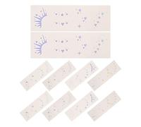 TEHAUX 10pcs Waterproof Metallic Holographic Face Decals Temporary Eye Makeup Stickers Glitter Festival Makeup Stickers for Women Party and Event Decorations