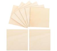 TEHAUX 10pcs Wood Square Wooden Planks Beige Flat Cut Edges Even Thickness Unique Classic Handmade DIY Painting Background Decoration