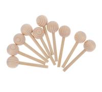TEHAUX 10pcs Wooden Bead Stick Wood DIY Decoration Beige Rustic Charming Playful Wood Craft Rods for Hand-Making Creative Endeavors and Making