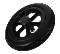 TEHAUX 12-Inch Solid Rear Wheel Replacement for Wheelchair, Anti-Slip Caster Tire for Manual Wheelchair and Stroller, Sturdy Black Non-Inflatable Wheel Accessory for Mobility Devices