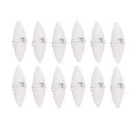 TEHAUX 12 Sets of Natural Cuttlebone Chew with Metal Holder for Parrots and Hamsters, Safe to Chew Calcium Supplement Pet Accessories for Teeth Grinding and Beak Health