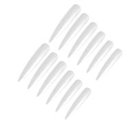 TEHAUX 120PCS Long False Nail Tips 12 Pieces per Pack 10 Packs Nail Art Salon for DIY Manicure and Stage Use