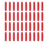 TEHAUX 120pcs Tweezer Tip Covers Silicone Sleeve for Eyelash Grafting Precision Elbow Tweezers Protector Caps Dustproof Red