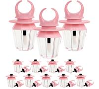 TEHAUX 12ml Pink Ring-shaped Empty Lip Gloss Tubes Set, Refillable Lip Balm Containers for DIY Makeup, 12pcs Lipstick Holder with Cap