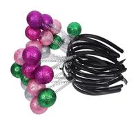 TEHAUX 12PCS Alien Headband Set Multi-Color Glitter Balls, Martian Antenna Hairbands for Halloween Costume, Space Party Hair Accessories for Women