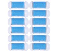TEHAUX 12pcs Blue Pedicure Replacement Rollers Foot File Refill with Extra Coarse Gh Material for Effective Dead Skin Removal Suitable for Electronic Foot Files
