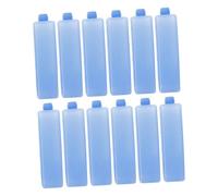 TEHAUX 12pcs Blue Reusable Ice Pack Freezer Blocks for Air Conditioner Fan and Refrigerator, Compact and Portable Pe Cooling Packs Suitable for Outdoor Activities and Camping