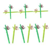 TEHAUX 12pcs Cute Monkey Tree Gel Pens Set Fine Tip and Lid, Soft Gel Ink Writing Pens for Students and Office Daily Use, Green Shades Multi-Function Signature and Office Supply