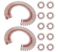 TEHAUX 12pcs Elastic Invisible Hair Combs for Women Flexible Stretch Hairband Holders in Coffee Color Portable Styling Tools for Frizzy Hair Control and Arrangement