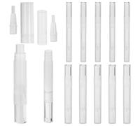 TEHAUX 12pcs Empty Nail Oil Cuticle Pens with Brush Tip, 3ml and 5ml Lightweight Pp Refillable Containers without Rough Edges, for Nail Care and Lip Gloss Application