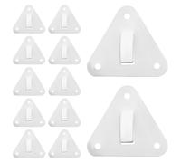 TEHAUX 12pcs Fire Extinguisher Wall Mount Bracket Strong Load Capacity User-friendly Design Metal Silver Fire Extinguisher Hook for Homes and Offices Minimalist Sl ppearance
