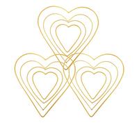 TEHAUX 12pcs Heart-shaped Gold Iron for Dream Catchers Decorative Wreaths and Crafts Metal for Creative Projects