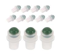 TEHAUX 12pcs Jade Stone Roller Balls for Essential Oil Bottles, Natural Green Aventurine Aromatherapy Roll-on Inserts, Refillable Perfume Oil Roller Tops for Skincare and Fragrance