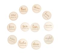 TEHAUX 12pcs Monthly Record Cards for Newborn Birth Milestone Cards for Shower Photography Props Boy Girl Birthday Commemorative