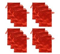 TEHAUX 12pcs Portable Wig Storage Bag Drawstring Satin Bag for Travel Hair Extension Organizer for Home and Salon Use