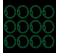 TEHAUX 12pcs Silicone Dog Tag Silencers for Identification Tags with Noise Reduction and Waterproof Features, Glow in The Dark White Covers to Safeguard Pet Collar Accessories