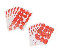 TEHAUX 12Sheets Spring Festival DIY Self Adhesive Door Stickers with Classic Year Decals Durable Sealing Labels for Envelopes Diaries Gift Wrapping and Home Decoration