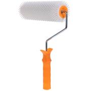 TEHAUX 13 Inch Spiked Roller Self Leveling Screed Roller for Concrete and Cement Floors with Ergonomic Handle Anti-Lint Bubble Removal Tool for Epoxy Floor Paint