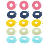 TEHAUX 15 Pcs Tpu Cable Protector Sleeve for Computer and Network Cables Practical Data Line Wrap for Desk Use Random Color