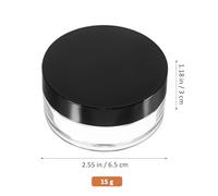 TEHAUX 15g round Loose Powder Container with Puff Travel Makeup Powder Puff Case for Body and Face Use