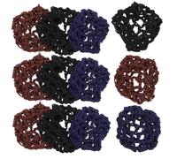 TEHAUX 15pcs Elastic Hair Nets for Women Bun Covers Mesh Breathable Fabric Snood Holders Professional Elegant Ballet Dance and Workplace Time Saving Solution