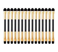 TEHAUX 15pcs Eyeshadow Applicators Double-sided Eye Shadow Applicators Double-sided Brush on The Two Ends Easy to Grip Comfortable Handle Women Portable Makeup Use
