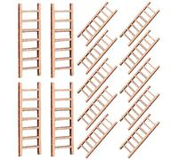 TEHAUX 15pcs Mini Wooden Step Ladders for Bonsai, Creative DIY Ornaments with Smooth Surface and Safe Material, for Sand Table Landscaping and Micro Landscape Scenes