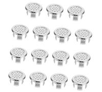 TEHAUX 15pcs Round Plastic Basin Overflow Covers for Sink Drain Overflow, Easy to Use Elegant Design, No Tools Required, Suitable for Kitchen and Home Bathroom Basins