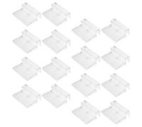TEHAUX 16pcs Acrylic Aquarium Lid Clips 6mm Glass Support Clips Easy to Install Protecting The Aesthetic Fish Tank Lid Replacement