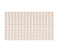 TEHAUX 16pcs Unfinished Wooden Scalloped Trim Pieces with Smooth Edges for DIY Decorative Wall Shelf and Cabinet Edge Moulding, Beige Wood Material Suitable for Living Rooms and Studies