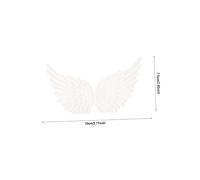 TEHAUX 18pcs Angel Wing Shape Bag Decorations DIY Christmas Costume Accessory White Wings for Party Favors Clothing Craft Embellishments