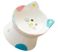 TEHAUX 1pcs Cat Neck Guard Bowl Kitten Feeding Bowl Wear Resistant Not Easy to Knock over Ceramic for Daily Life Pet Cat
