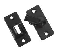 TEHAUX 2 Pack 304 Stainless Steel Sliding Door Latch 90 Degree Right Angle Lock for Glass Patio and French Doors, Black Small Size Safety Lock Set for Home and Office