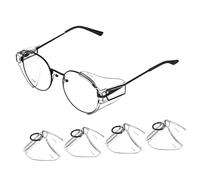 TEHAUX 2 Pairs Side Sheets for Eyeglasses Protective Goggles Side Shields High Transparency Safety Protectors Comfortable Fit for Construction Sports Safety