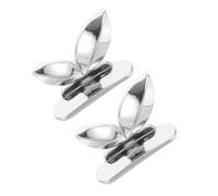 TEHAUX 2 Pcs Acrylic Butterfly Toilet Lid Lifter Self-Adhesive Non-Slip Toilet Seat Handle for Clean Hands Bathroom Accessory for Elderly Disabled Users Easy Lift