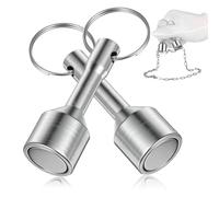 TEHAUX 2 Pcs Gold Tester Magnet Keychain Jewelry Tester Pocket Magnet for Gold and Silver Testing Sterling Silver Keychain for Coins Portable Carry Accessory
