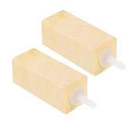 TEHAUX 2 Pcs Wooden Fish Tank Bubbler Stone Air Diffuser for Aquarium Oxygenation Even Bubble Release for Water Oxygen Levels and Enhanced Aquatic Health