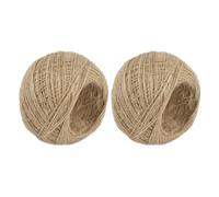 TEHAUX 2 Rolls Jute String for DIY Crafts, Wrapping String, 2mm, 2 Rolls, Khaki, Jute, for Binding Items, Art Projects, Rustic Style