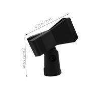 TEHAUX 2 Sets Adjustable Microphone Clip Holders with Male to Female Adapter Nonslip Wireless Mic Holder Clamps for Stands Quick Setup for Live Streaming Presentations and Music Recording
