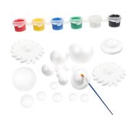 TEHAUX 2 Sets DIY Solar System Foam Balls Craft Kit Polystyrene Balls for Planet Model Making for Kindergarten DIY Projects Includes of Paint