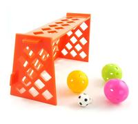 TEHAUX 2 Sets Mini Football Field Parrot for Birds, Creative Plastic Soccer for Parrot Training and Pet Playground, Stimulating Bird Mind and Intelligence Development Random Color