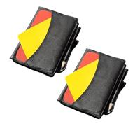 TEHAUX 2 Sets of Foldable Pvc Referee Cards with Standard Red and Yellow Cards, Portable Referee Wallet for Sports Officials on The Field