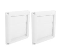 TEHAUX 2 Sets Plastic 4 Inch Louvered Wall Vent Cover for Exterior Air Vent with Enhanced Ventilation Performance and Easy Universal Installation Suitable for Residential Use