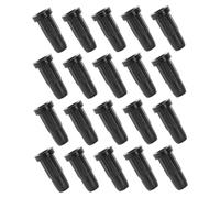 TEHAUX 20 Pcs Chair Caster Socket Covers PP Plastic Protective Sleeve for Office Stools Swivel Wheels Furniture Leg Replacement Fits Stem Wear-resistant Black