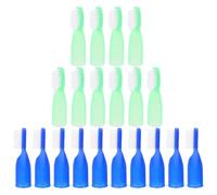 TEHAUX 20 Pcs Portable Soft Toothbrushes with Finger Sleeve Design for Detention Centers, Small Plastic Toothbrushes Resistant to Wear, for Correctional Facilities Oral Care